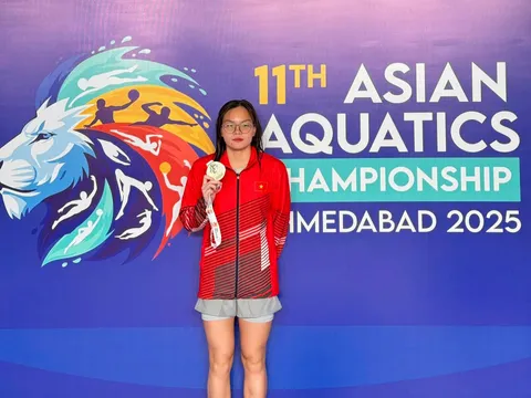 Giải vô địch Bơi châu Á 2025: Đội tuyển bơi Việt Nam sớm giành 2 huy chương bạc và 1 huy chương đồng