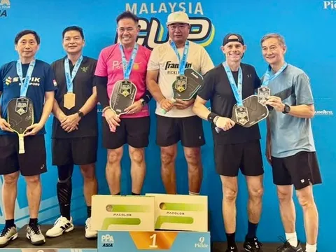 Việt Nam vô địch nội dung đôi U50 Giải Pickleball PPA Tour Asia Malaysia Cup 2025
