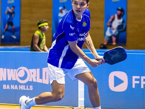 Trịnh Linh Giang ra mắt ấn tượng trong màu áo câu lạc bộ pickleball Công an Nhân dân