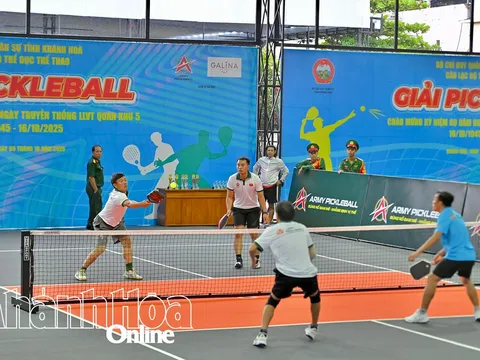 Giải Pickleball chào mừng kỷ niệm 80 năm Ngày truyền thống Lực lượng vũ trang Quân khu V