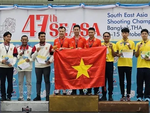Giải vô địch Bắn súng Đông Nam Á: Giành 29 huy chương vàng, đội tuyển Việt Nam dẫn đầu Bảng tổng sắp