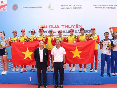 Đội tuyển Việt Nam giành 6 huy chương vàng tại Giải Rowing vô địch châu Á 2025