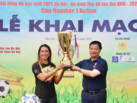 Giải Bóng đá Học sinh THPT Hà Nội - An ninh Thủ đô lần thứ XXIV năm 2025 chính thức khai mạc