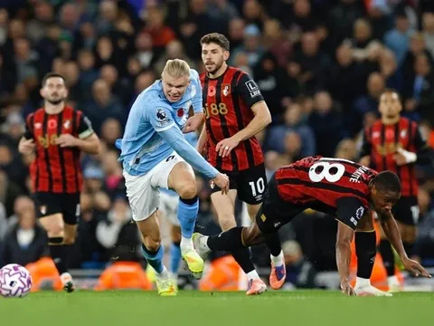 Erling Haaland lập cú đúp, Man City thắng Bournemouth