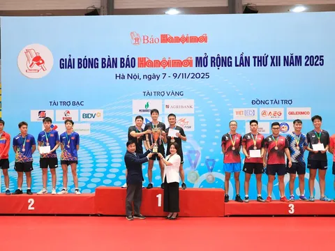 Kết thúc Giải Bóng bàn Báo Hànộimới mở rộng lần thứ XII năm 2025