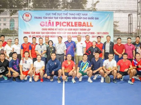 Giải Pickleball chào mừng 66 năm thành lập Trung tâm Đào tạo Vận động viên Cấp cao Quốc gia