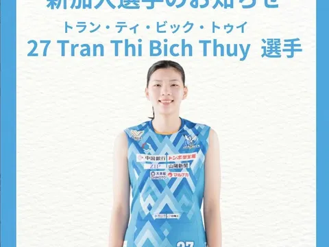 Phụ công Trần Thị Bích Thủy chính thức trở thành ngoại binh của câu lạc bộ Okayama SeaGulls