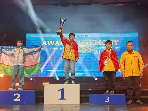 Giải vô địch cờ Vua trẻ châu Á 2025: Kỳ thủ Nguyễn Xuân Phương giành huy chương vàng cờ Chớp