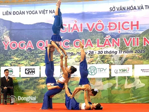 Đồng Nai xếp thứ nhất toàn đoàn Giải vô địch Yoga quốc gia năm 2025
