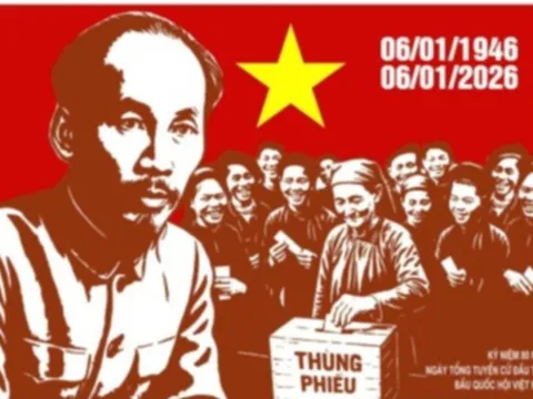 Tuyên truyền cổ động trực quan kỷ niệm 80 năm Ngày Tổng tuyển cử đầu tiên bầu Quốc hội Việt Nam