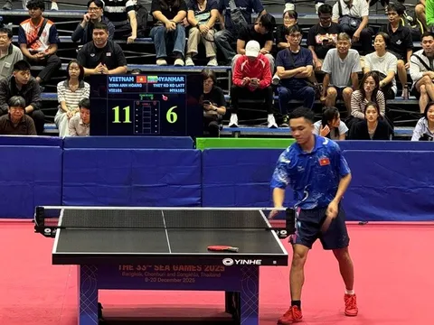 Đội tuyển bóng bàn nam Việt Nam thắng trận mở màn SEA Games 33