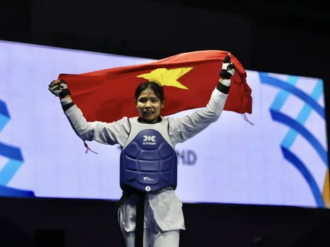 Võ sĩ Bạc Thị Khiêm mang về tấm huy chương vàng thứ ba cho Taekowndo Việt Nam