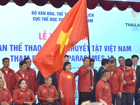 Chùm ảnh: Đoàn Thể thao người khuyết tật Việt Nam xuất quân tham dự Para Games 13