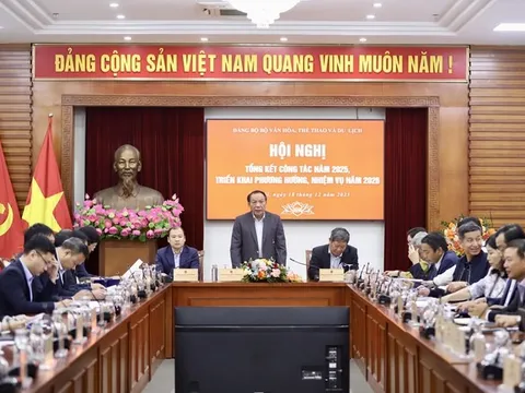 Đảng ủy Bộ Văn hóa, Thể thao và Du lịch tổ chức Hội nghị tổng kết công tác Đảng năm 2025, triển khai phương hướng, nhiệm vụ năm 2026