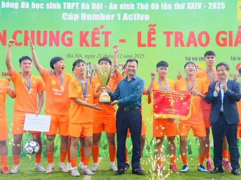 THPT Xuân Mai vô địch Giải Bóng đá Học sinh THPT Hà Nội - An ninh Thủ đô 2025