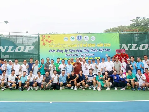 Giải Quần vợt ngành Y tế thành phố Cần Thơ mở rộng năm 2026 