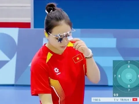 Xạ thủ Trịnh Thu Vinh xếp hạng 24 thế giới nội dung 10m súng ngắn nữ