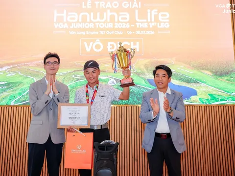 Nguyễn Văn Hòa vô địch chặng 1 Giải Golf trẻ - VGA Junior Tour 2026
