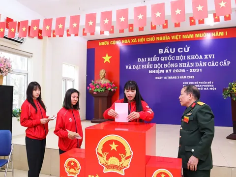 Các vận động viên Trung tâm Đào tạo Vận động viên Cấp cao Quốc gia hào hứng tham gia “Ngày hội non sông”