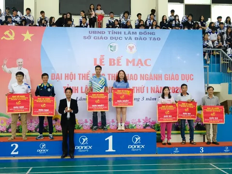 Bế mạc Đại hội Thể dục thể thao ngành Giáo dục Lâm Đồng lần thứ I