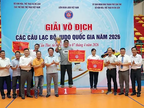 Thành phố Hồ Chí Minh 1 xếp thứ nhất Giải vô địch Judo các câu lạc bộ quốc gia 2026