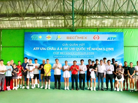 Hơn 100 tay vợt tranh tài tại Giải Quần vợt quốc tế ITF U18 - J30 Cúp Becamex Group 2026