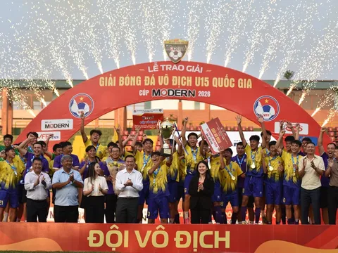 Hà Nội I vô địch Giải Bóng đá U15 Quốc gia 2026