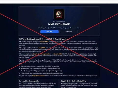 Liên đoàn Võ thuật Tổng hợp Việt Nam cảnh báo trang web có dấu hiệu cá cược trái phép liên quan tới MMA