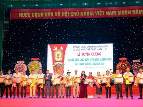 Quảng Ngãi tuyên dương các huấn luyện viên, vận động viên xuất sắc năm 2025