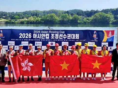 Việt Nam giành 4 huy chương vàng tại Cúp Rowing châu Á 2026