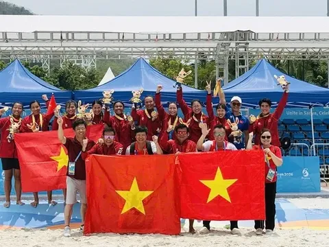 Môn Bóng ném Bãi biển nữ - ABG6: Vượt qua chủ nhà Trung Quốc, đội tuyển Việt Nam giành huy chương vàng