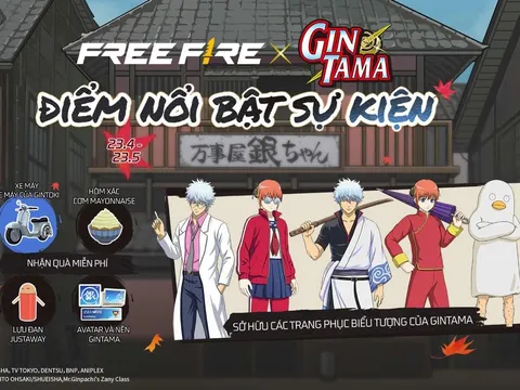 Free Fire x Gintama: “Quẩy tung” chiến trường với những pha hành động hài hước