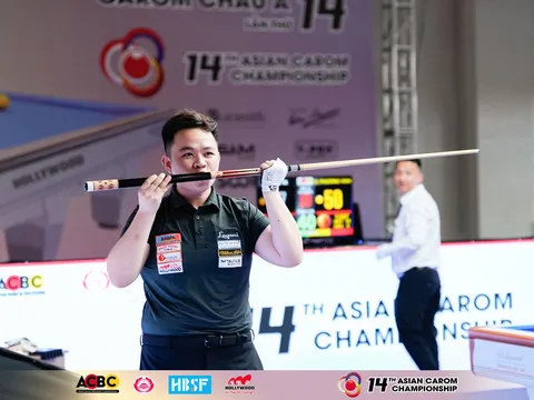 Bao Phương Vinh loại tay cơ số 1 thế giới ở Giải vô địch Billiards Carom 3 băng châu Á 2026
