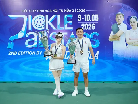 Giải Pickle All-Stars mùa 2: Thắng kịch tính, Hương Giang - Lý Hoàng Nam vô địch nội dung đồng đội