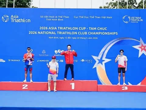 Giải Triathlon Cúp châu Á 2026: Việt Nam giành 4 huy chương vàng trong ngày thi đấu đầu tiên