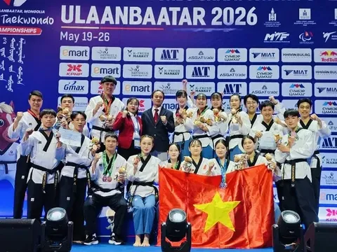 Giải vô địch Taekwondo châu Á 2026: Việt Nam giành thêm 2 huy chương vàng nội dung Quyền