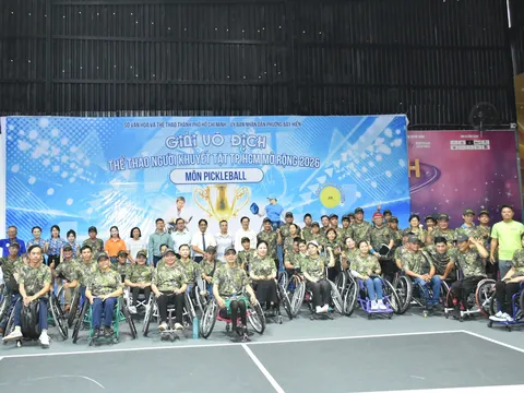 Khởi tranh Giải vô địch Thể thao Người khuyết tật TP.HCM mở rộng 2026 - môn Pickleball: Hoạt động ý nghĩa cho người khuyết tật