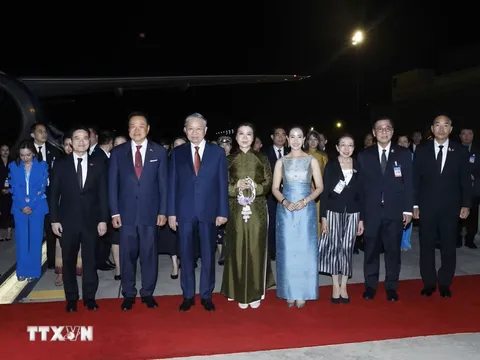 Tổng Bí thư, Chủ tịch nước Tô Lâm và Phu nhân kết thúc tốt đẹp chuyến thăm chính thức Thái Lan; lên đường thăm cấp Nhà nước tới Singapore
