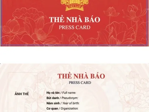Bộ Văn hóa, Thể thao và Du lịch ban hành mẫu thẻ nhà báo 2026