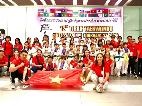 Việt Nam giành ngôi á quân Giải Taekwondo quốc tế Tirak 2026