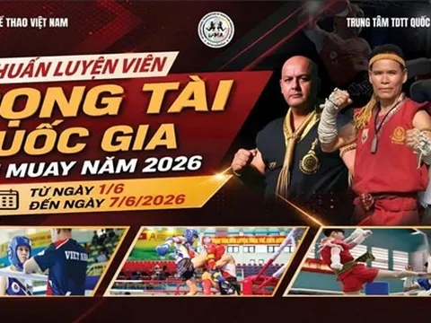 Gần 200 học viên tham dự khóa đào tạo, huấn luyện viên, trọng tài Muay quốc gia 2026