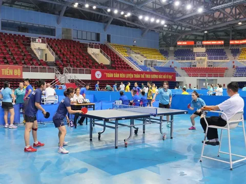 170 vận động viên tranh tài môn Bóng bàn - Đại hội Thể dục thể thao tỉnh Quảng Ninh lần thứ X