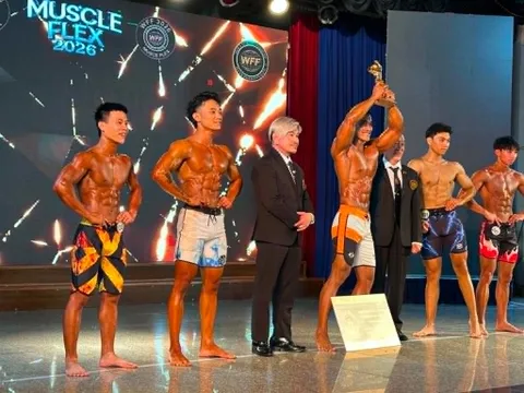 Lực sĩ Trịnh Ngọc Nhựt vô địch toàn năng WFF Việt Nam Muscle Flex 2026