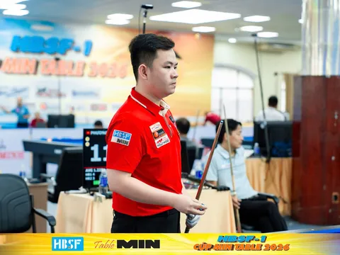 Bao Phương Vinh dừng bước ở tứ kết Giải Billiards HBSF Tour 1 - cúp MIN Table 2026