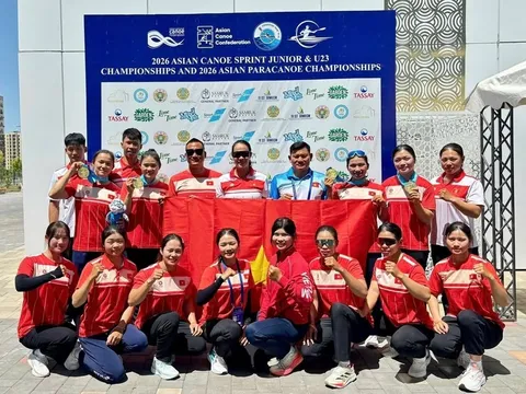 Canoeing Việt Nam kết thúc Giải vô địch Trẻ và U23 châu Á 2026 với 14 huy chương