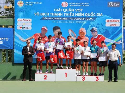 TP.HCM xếp thứ nhất tại Giải Quần vợt vô địch Thanh Thiếu niên Quốc gia 2026