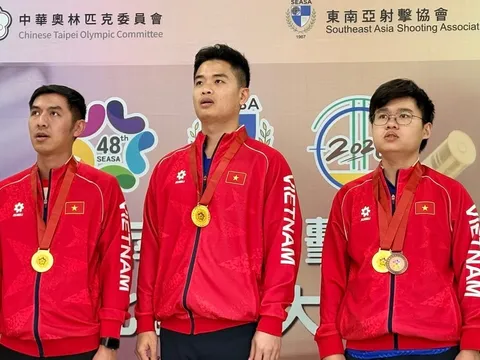 Giải vô địch Bắn súng Đông Nam Á 2026: Việt Nam giành huy chương vàng 10m súng ngắn hơi đồng đội nam