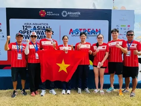 Đội tuyển Việt Nam xếp thứ nhì tại Giải vô địch Bơi mặt nước mở châu Á 2026