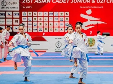 Giải vô địch Karate châu Á 2026: Đội tuyển Việt Nam giành 3 huy chương đồng trong ngày khai mạc