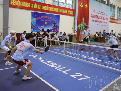 Hơn 200 vận động viên tranh tài Giải Pickleball gia đình tỉnh Điện Biên năm 2026